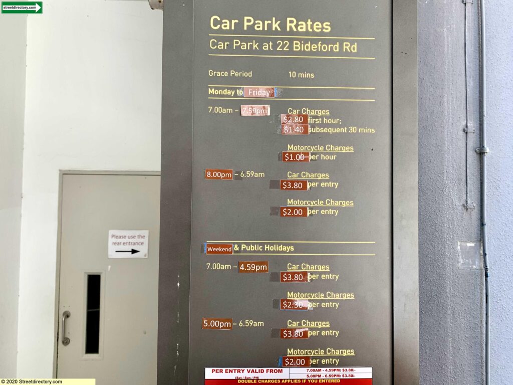 22 bideford road parking rate