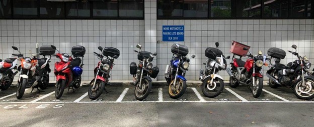 motorcycle concessionary parking